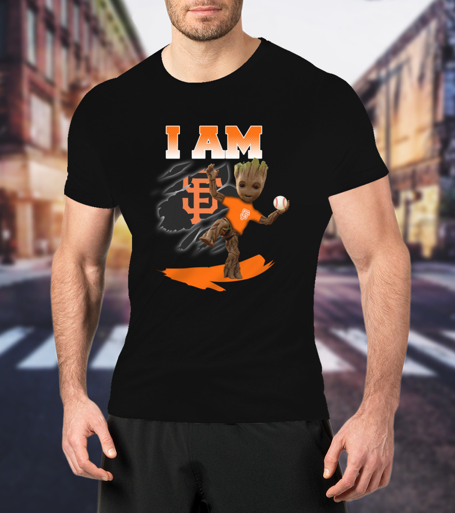 I Am San Francisco Giants Groot Baseball Fan T-Shirt