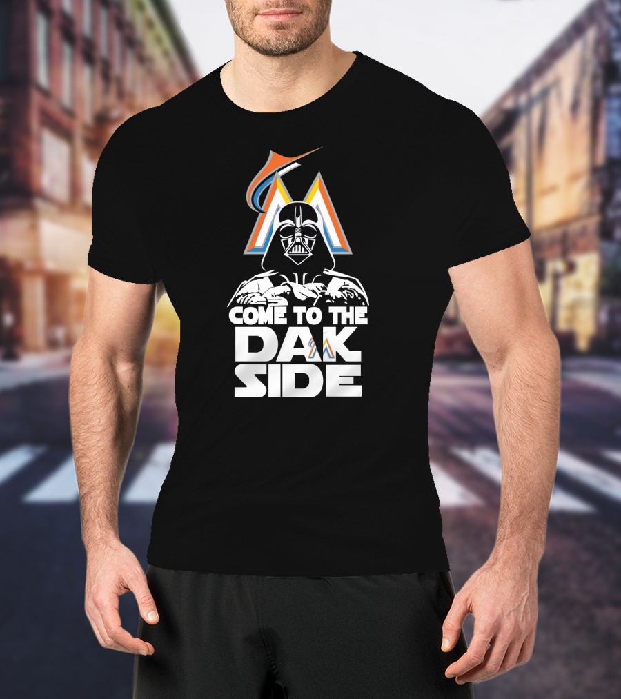 Darth Vader Come To The Dark Side Miami Marlins Fans T-Shirt