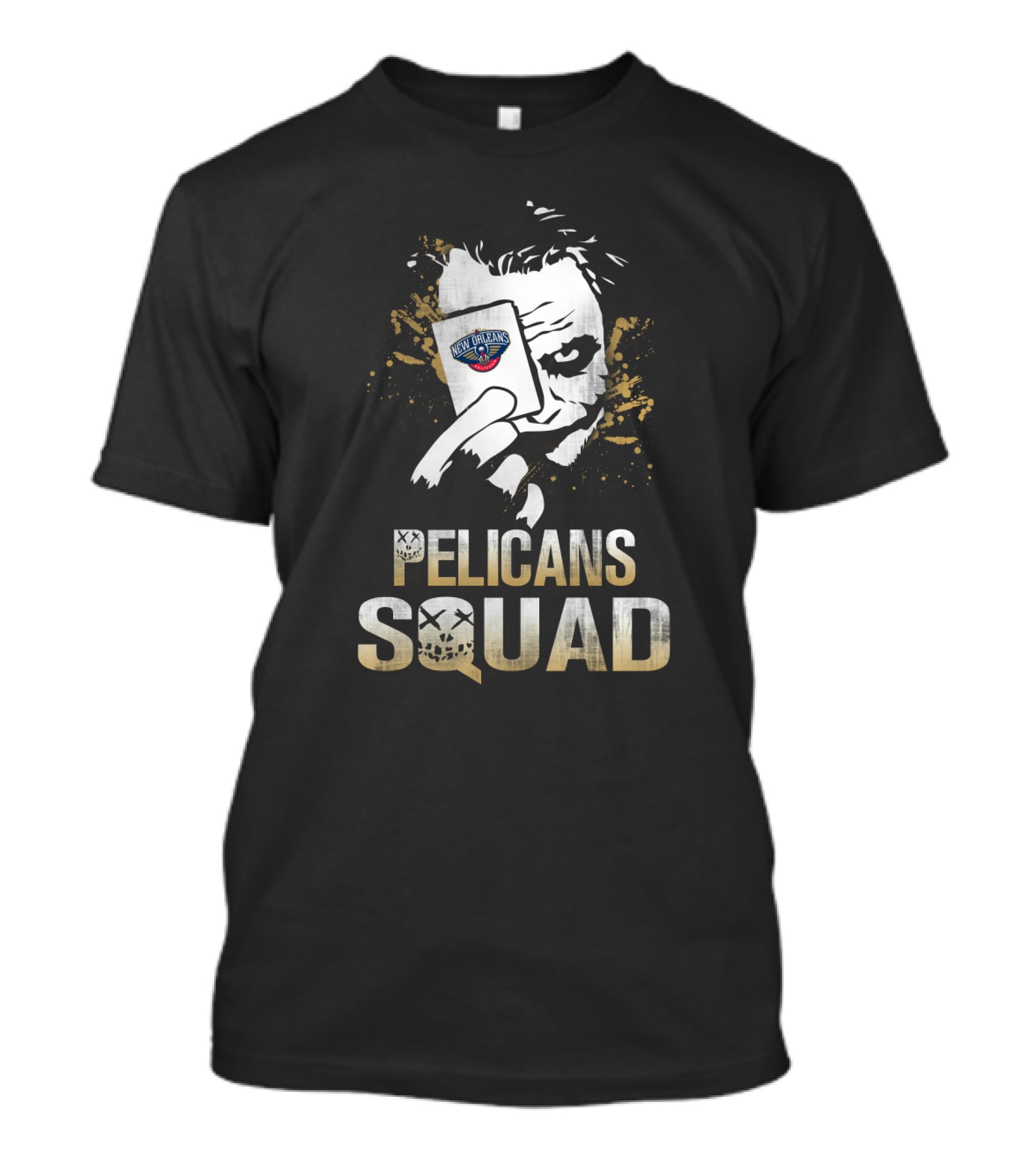 Pelicans Squad Joker Holding New Orleans Pelicans Card T-Shirt