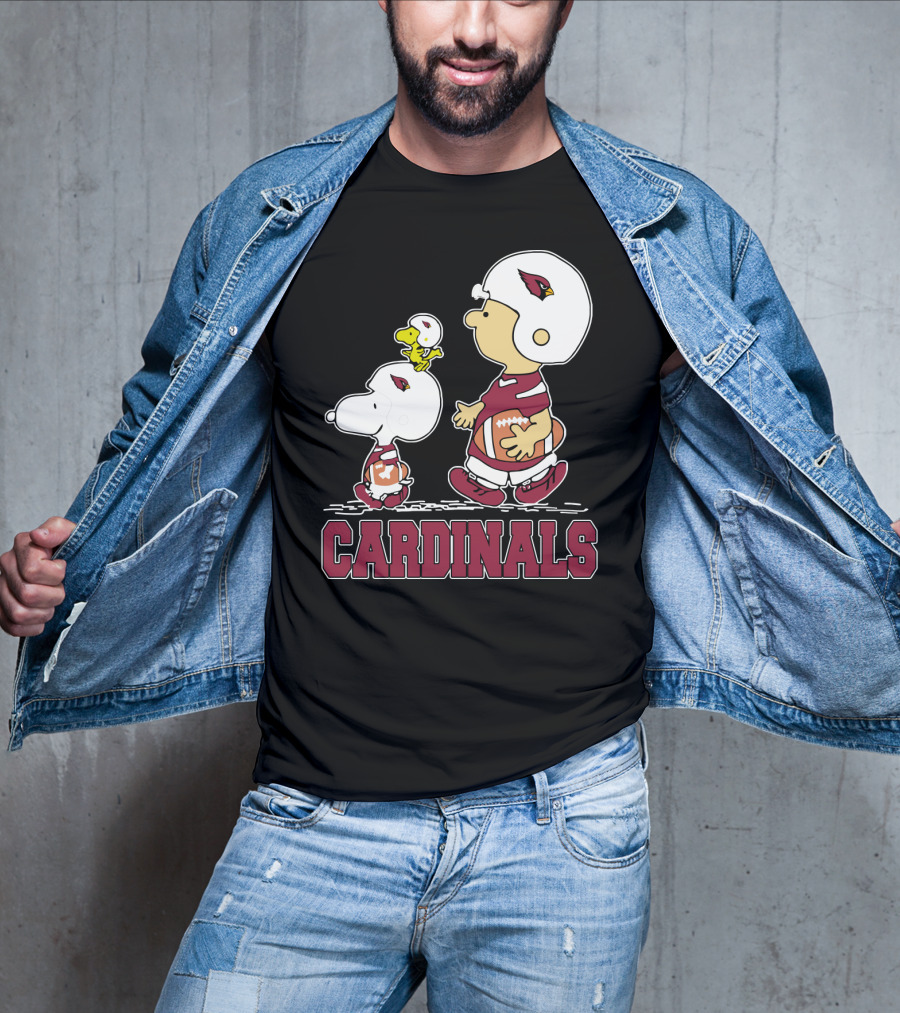 Cardinals Snoopy Fans Arizona Football Team Peanuts Characters T-Shirt