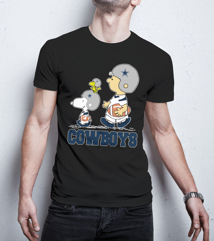Snoopy Peanuts Dallas Cowboys Football Fans T-Shirt