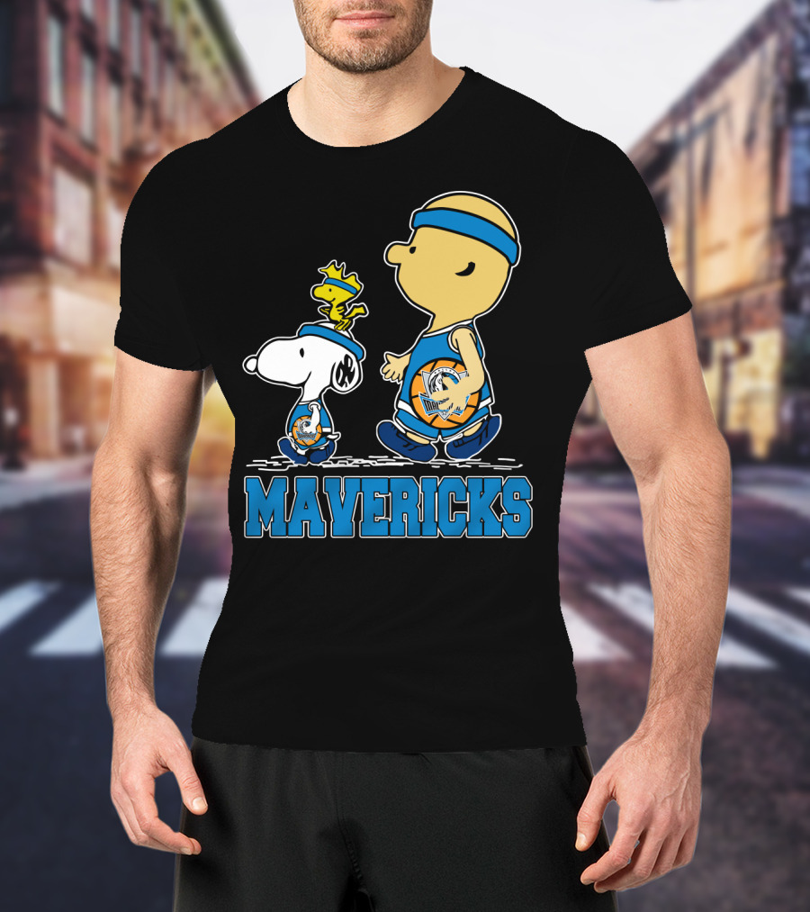 Mavericks Snoopy And Friends Basketball Team Spirit T-Shirt