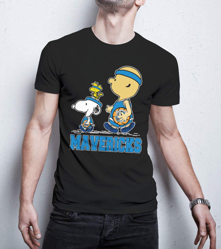 Mavericks Snoopy And Friends Basketball Team Spirit T-Shirt
