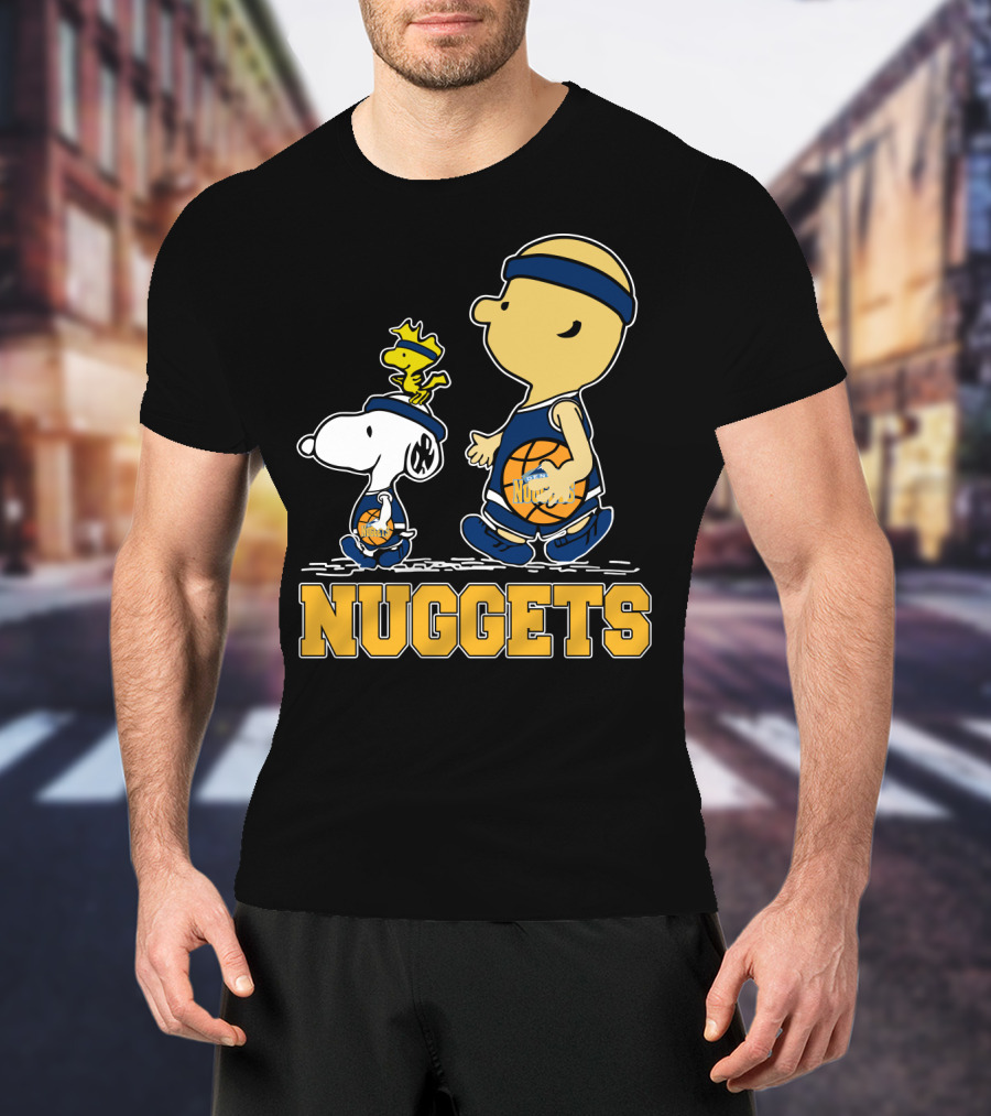 Snoopy Woodstock And Nuggets Basketball Fans T-Shirt