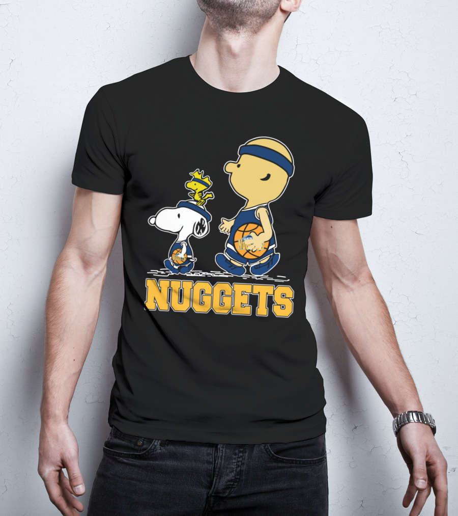 Snoopy Woodstock And Nuggets Basketball Fans T-Shirt