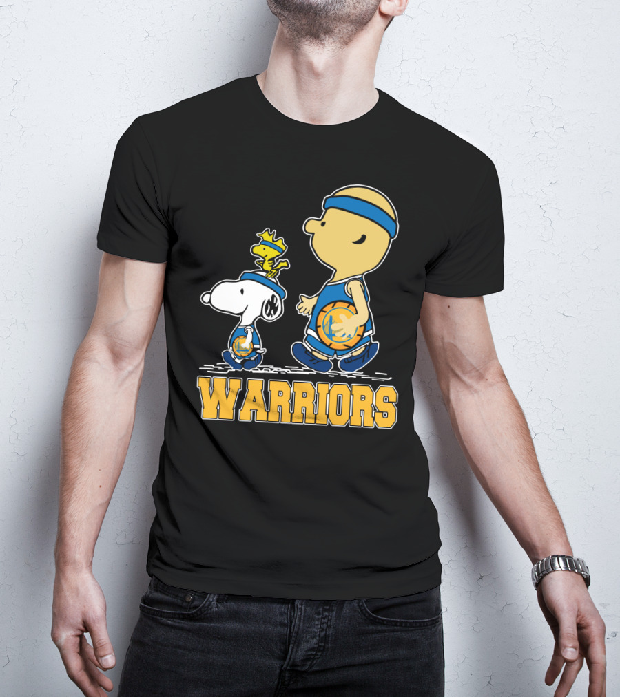 Snoopy And Friends Golden State Warriors Basketball Fans T-Shirt