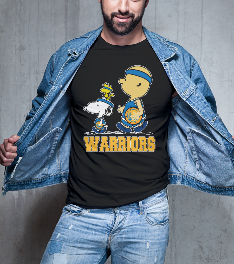 Snoopy And Friends Golden State Warriors Basketball Fans T-Shirt