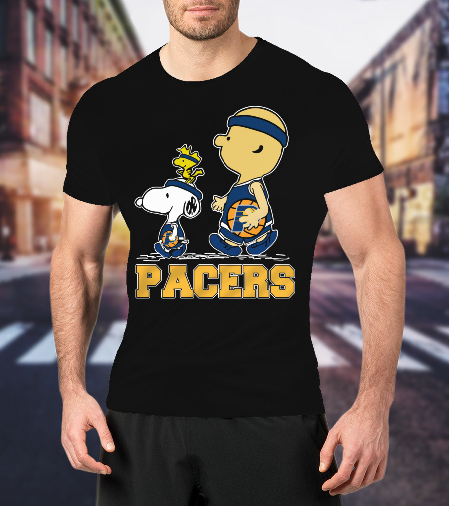 Snoopy And Woodstock Pacers Basketball Fans T-Shirt