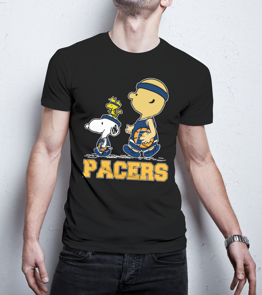 Snoopy And Woodstock Pacers Basketball Fans T-Shirt