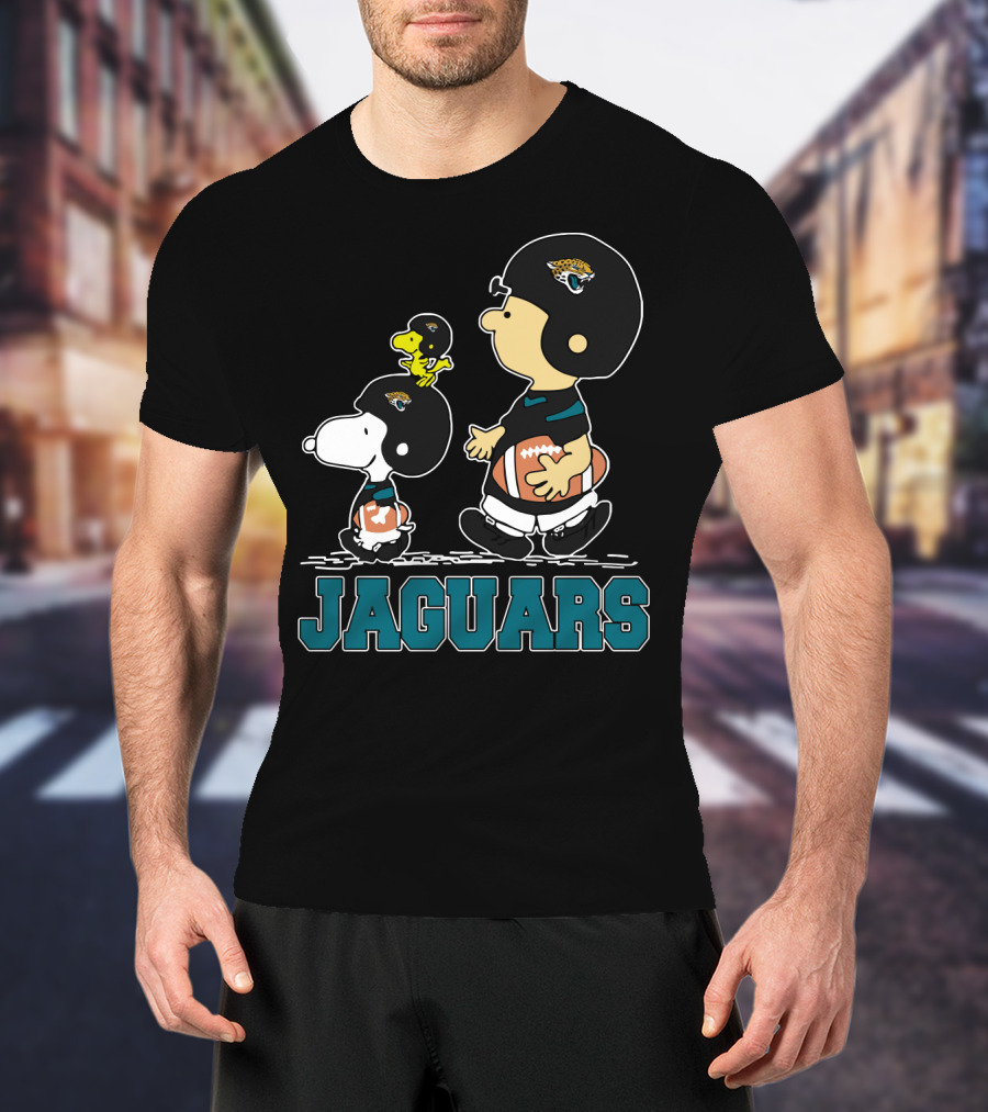 Snoopy Woodstock Jaguars Football Fans Peanuts Jacksonville T-Shirt