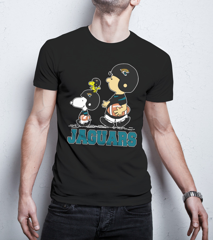 Snoopy Woodstock Jaguars Football Fans Peanuts Jacksonville T-Shirt