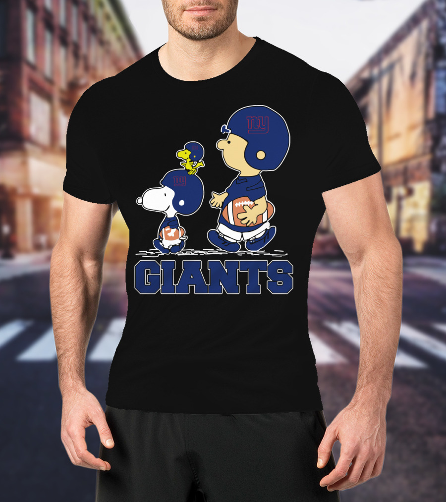Snoopy Woodstock New York Giants Football Fans T-Shirt