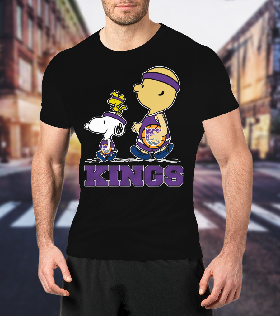 Kings Snoopy And Characters Sacramento Basketball Fans T-Shirt