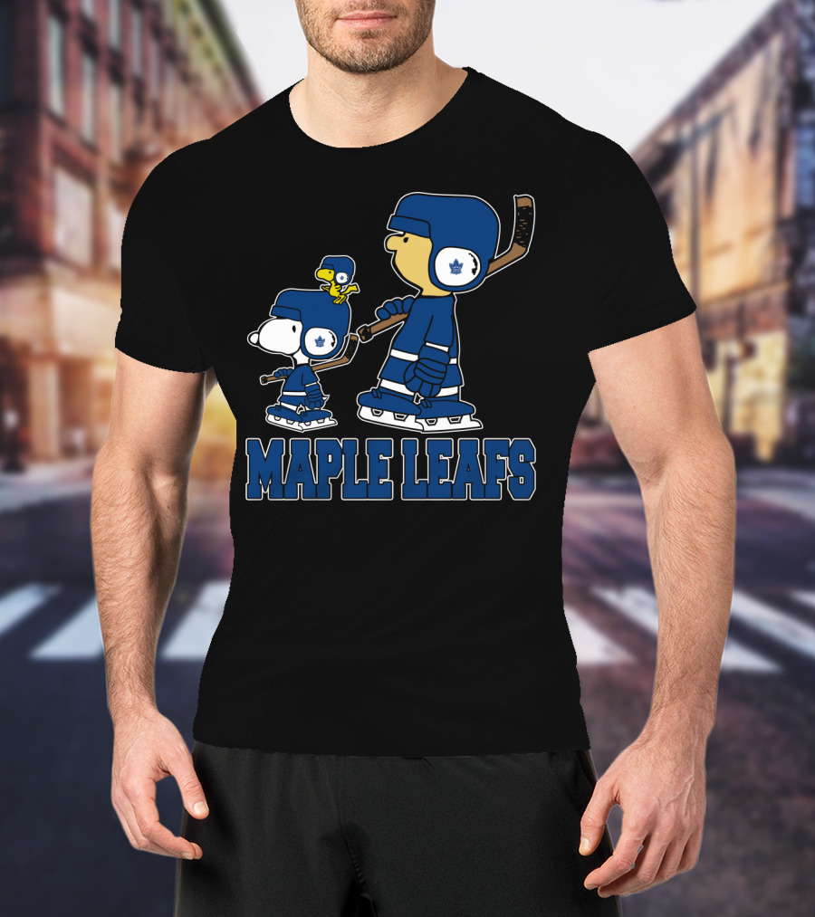 Snoopy Lucy Woodstock Toronto Maple Leafs Hockey Fans T-Shirt
