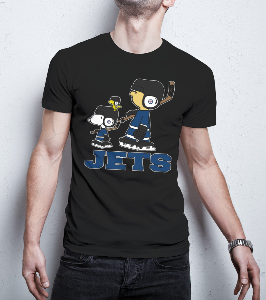 Snoopy And Woodstock Winnipeg Jets Hockey Fans T-Shirt