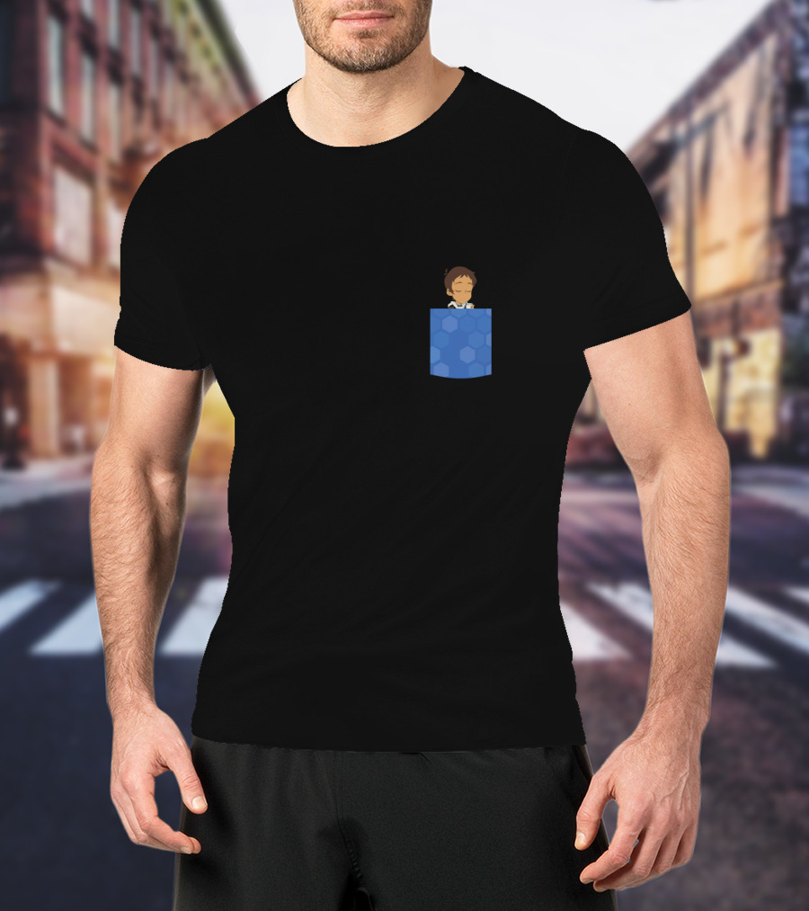 Voltron Legendary Defender Dreamworks Lance Blue Hexagon Pocket T-Shirt