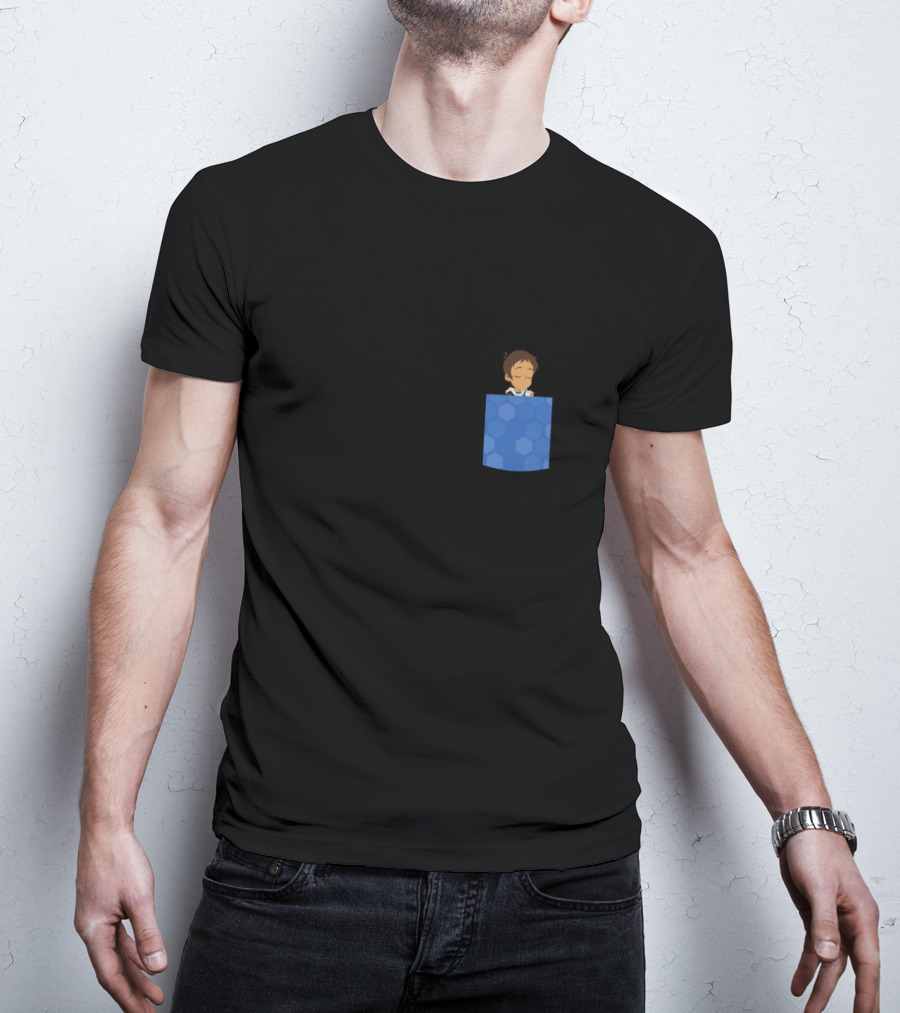 Voltron Legendary Defender Dreamworks Lance Blue Hexagon Pocket T-Shirt