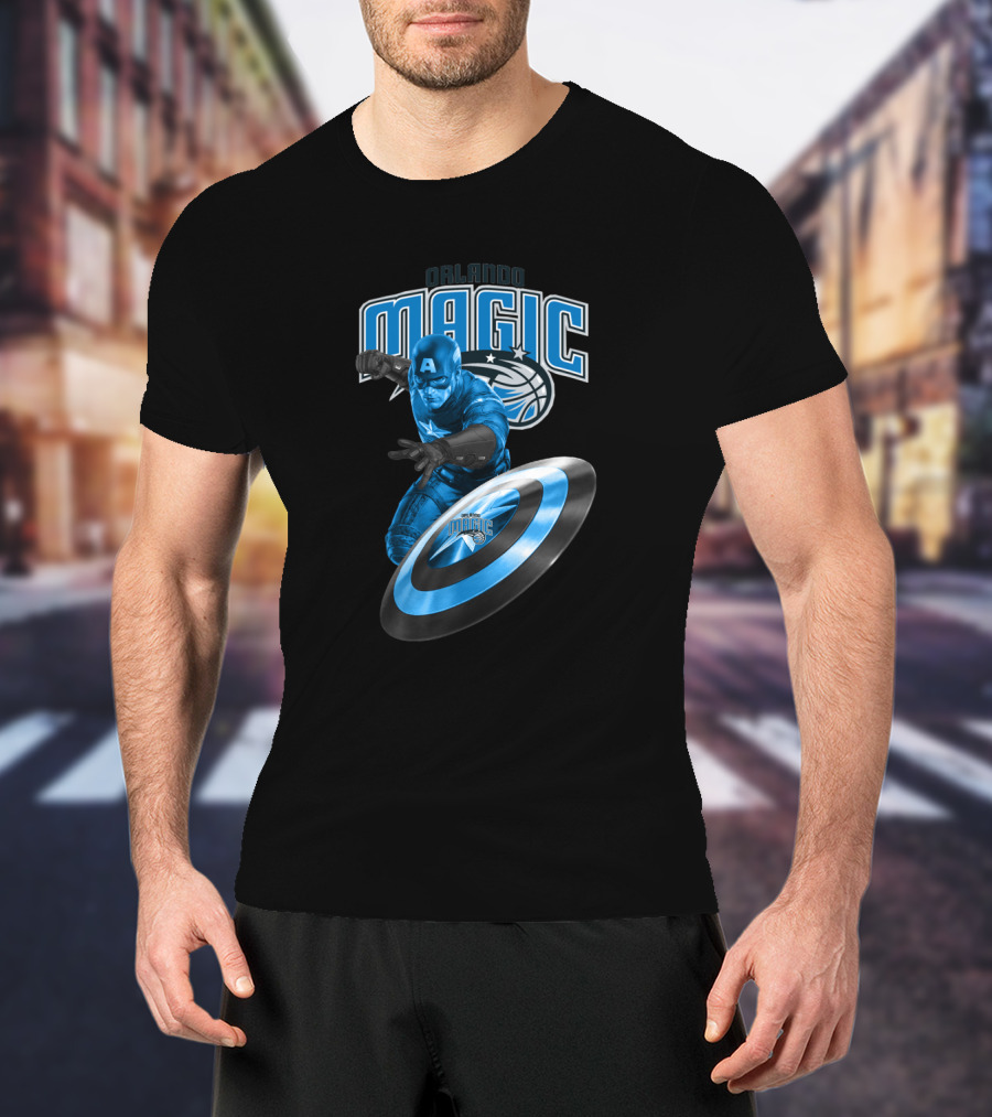 Orlando Magic Captain America Fans Assemblage T-Shirt