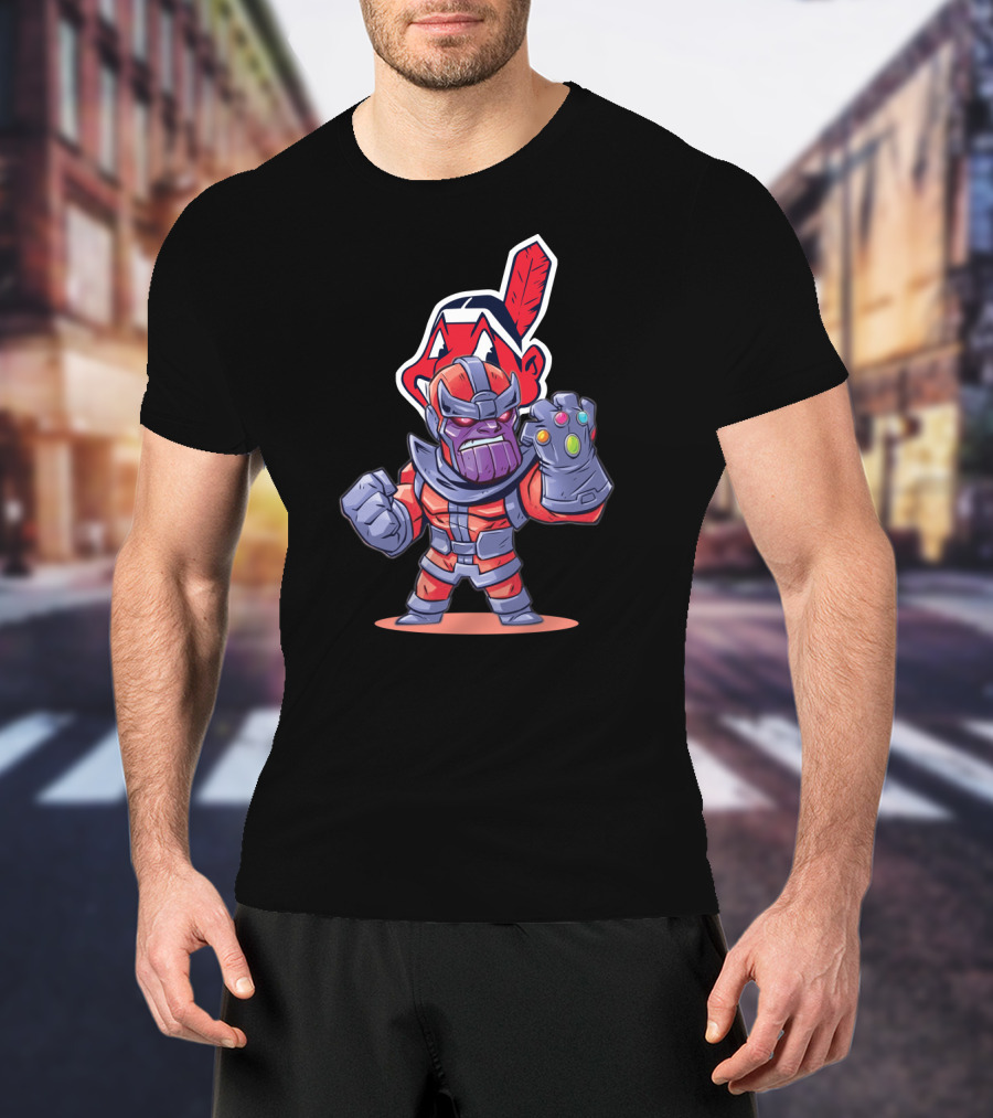 Thanos Meets Cleveland Indians Fans Iconic Crossover T-Shirt