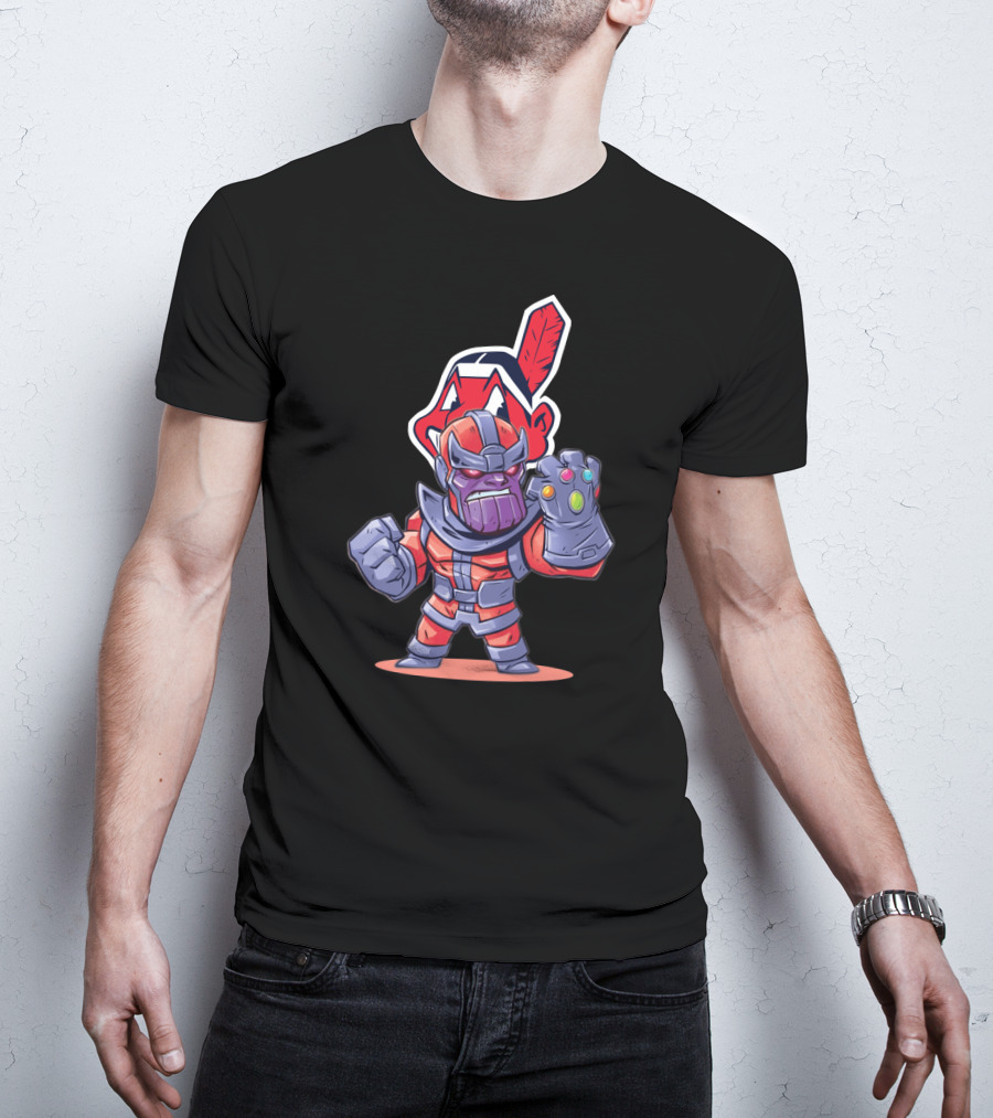 Thanos Meets Cleveland Indians Fans Iconic Crossover T-Shirt