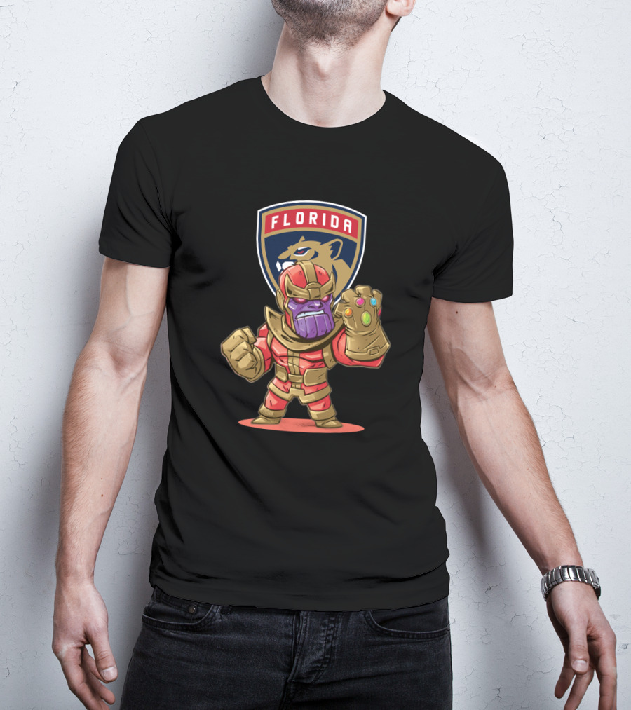 Florida Panthers Meets Thanos Unstoppable Gauntlet Fan Power T-Shirt