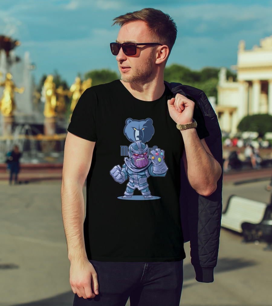 Thanos Grizzlies Infinity Gauntlet Fans Memphis Bear T-Shirt