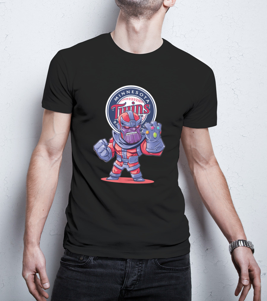 Minnesota Twins Thanos Baseball Fans Mashup T-Shirt