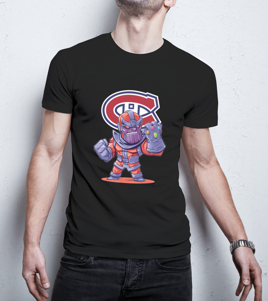Thanos Montreal Canadiens Infinity Gauntlet Fan Art Marvel Crossover T-Shirt