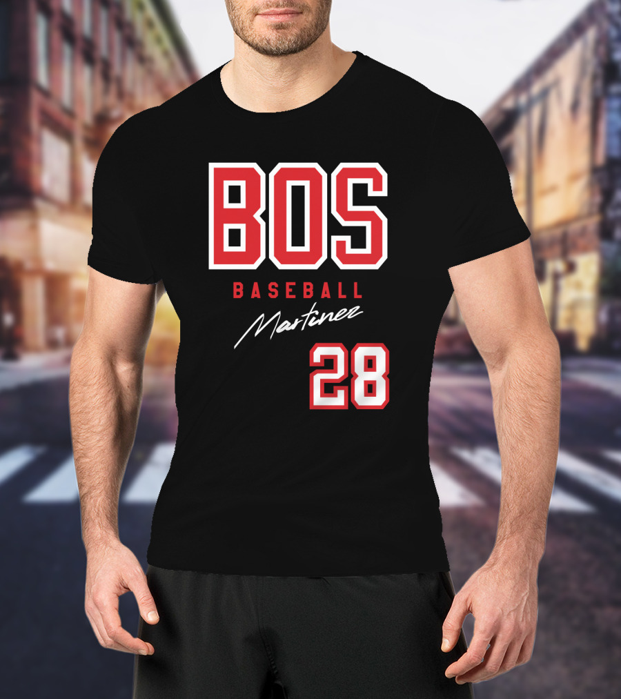 BOS Baseball Martinez 28 Boston Red Sox J D Martinez Fans T-Shirt