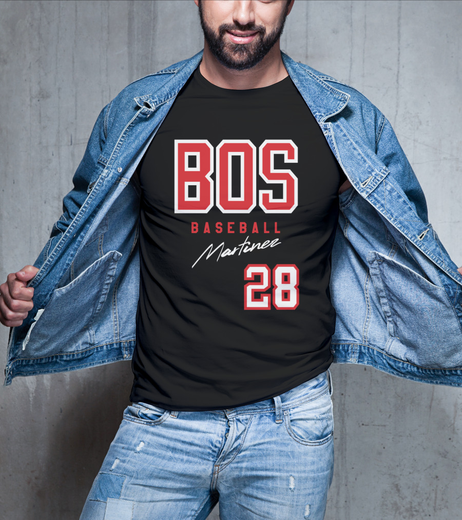 BOS Baseball Martinez 28 Boston Red Sox J D Martinez Fans T-Shirt
