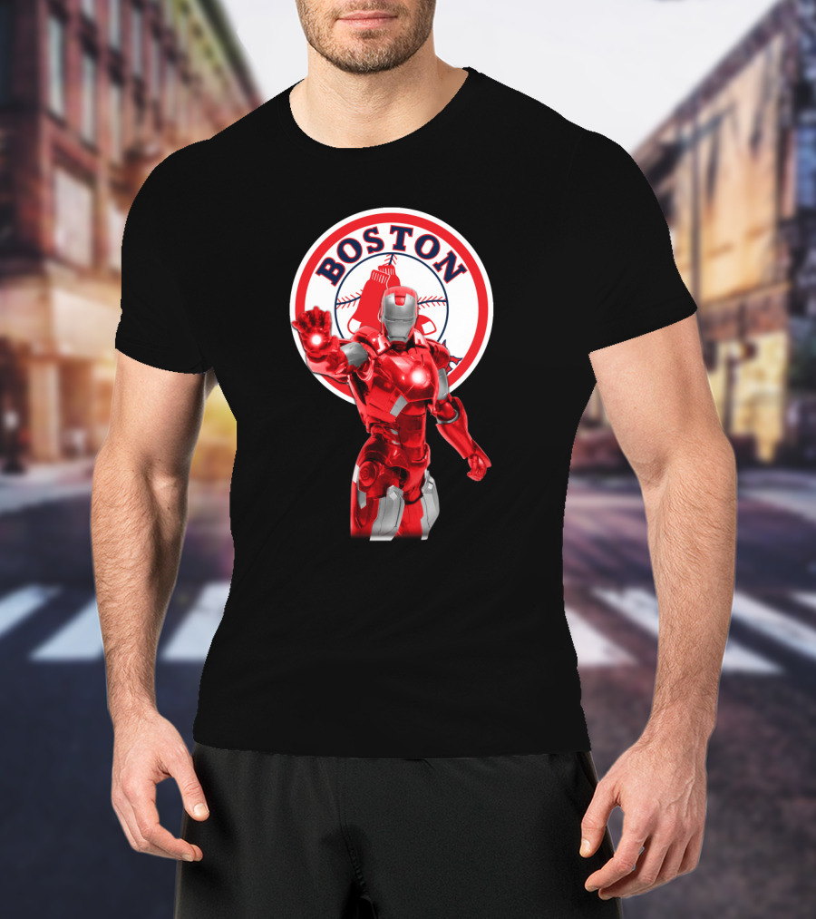 Boston Red Sox Iron Man Crossover Fan T-Shirt