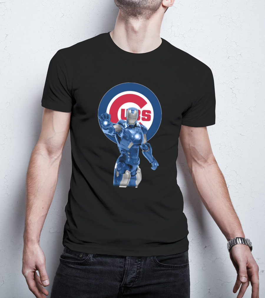 Chicago Cubs Iron Man Crossover Marvel Merchandise T-Shirt
