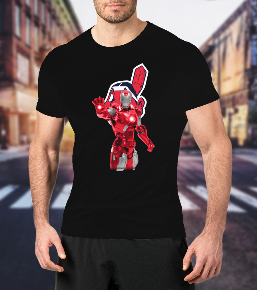 Iron Man Cleveland Indians Chief Wahoo Collaboration T-Shirt