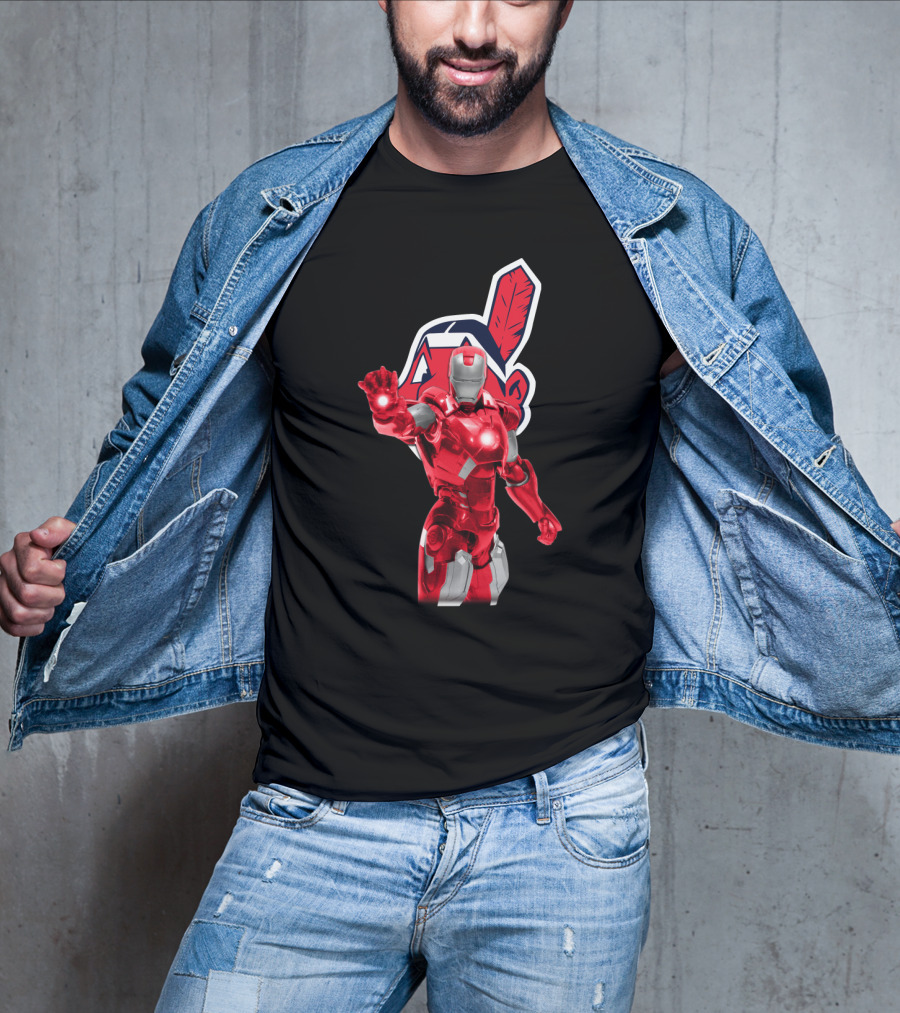 Iron Man Cleveland Indians Chief Wahoo Collaboration T-Shirt