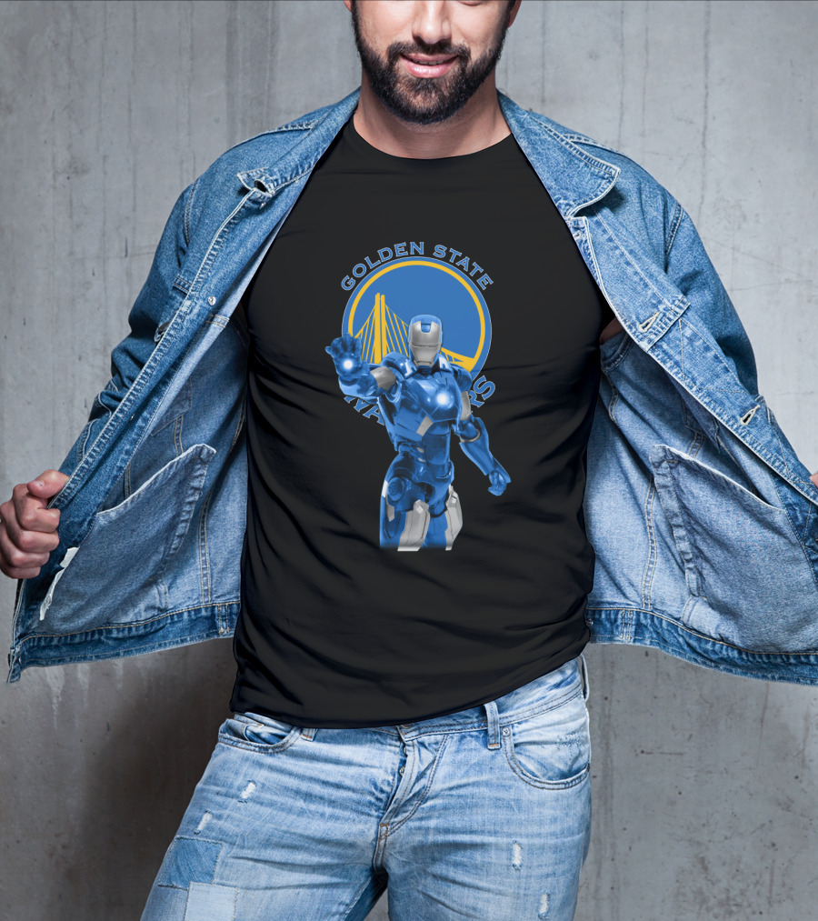 Golden State Warriors Iron Man Fan Crossover T-Shirt