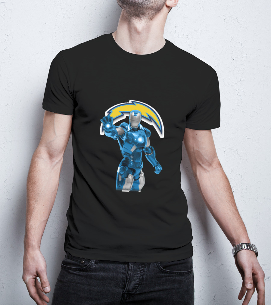 Iron Man Los Angeles Chargers Nfl Fan Crossover T-Shirt