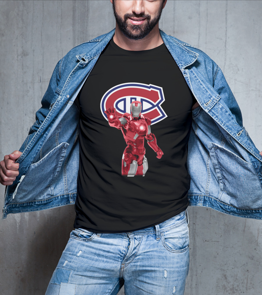 Montreal Canadiens Iron Man Crossover NHL Fan Merchandise T-Shirt