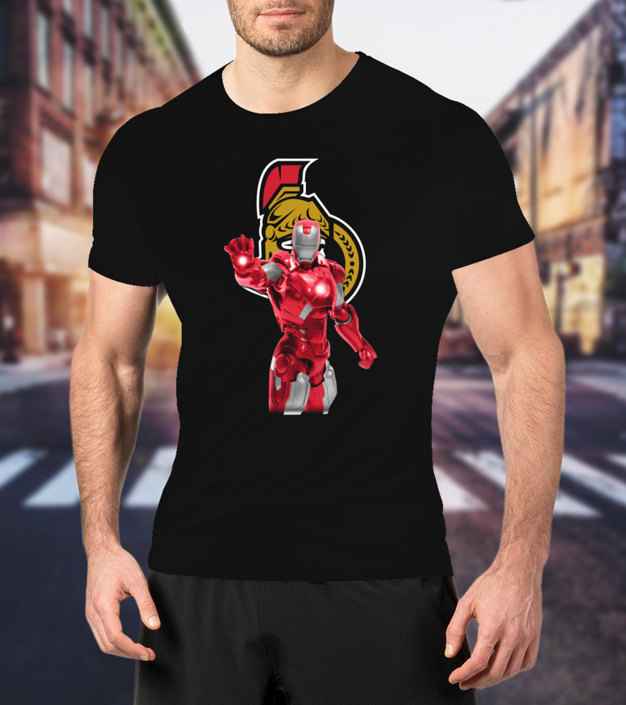 Ottawa Senators Iron Man Crossover Featuring Team T-Shirt