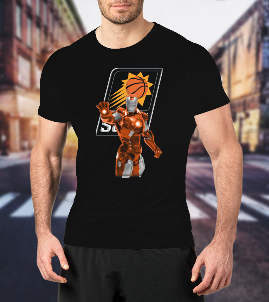Iron Man Phoenix Suns Nba Fans Crossover T-Shirt