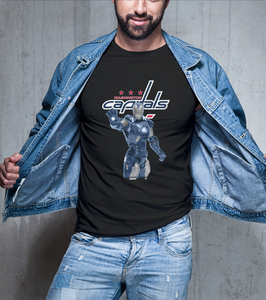 Washington Capitals Iron Man Crossover T-Shirt