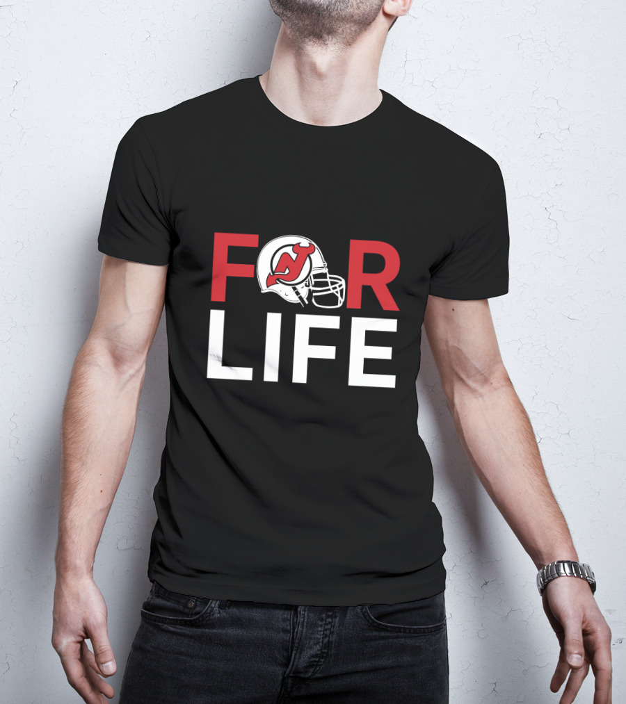 New Jersey Devils Helmet Logo For Life Fan Loyalty T-Shirt