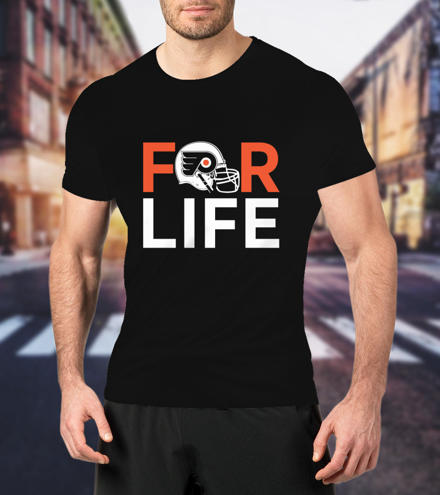 Philadelphia Flyers Helmet Symbol For Life Fan Loyalty T-Shirt