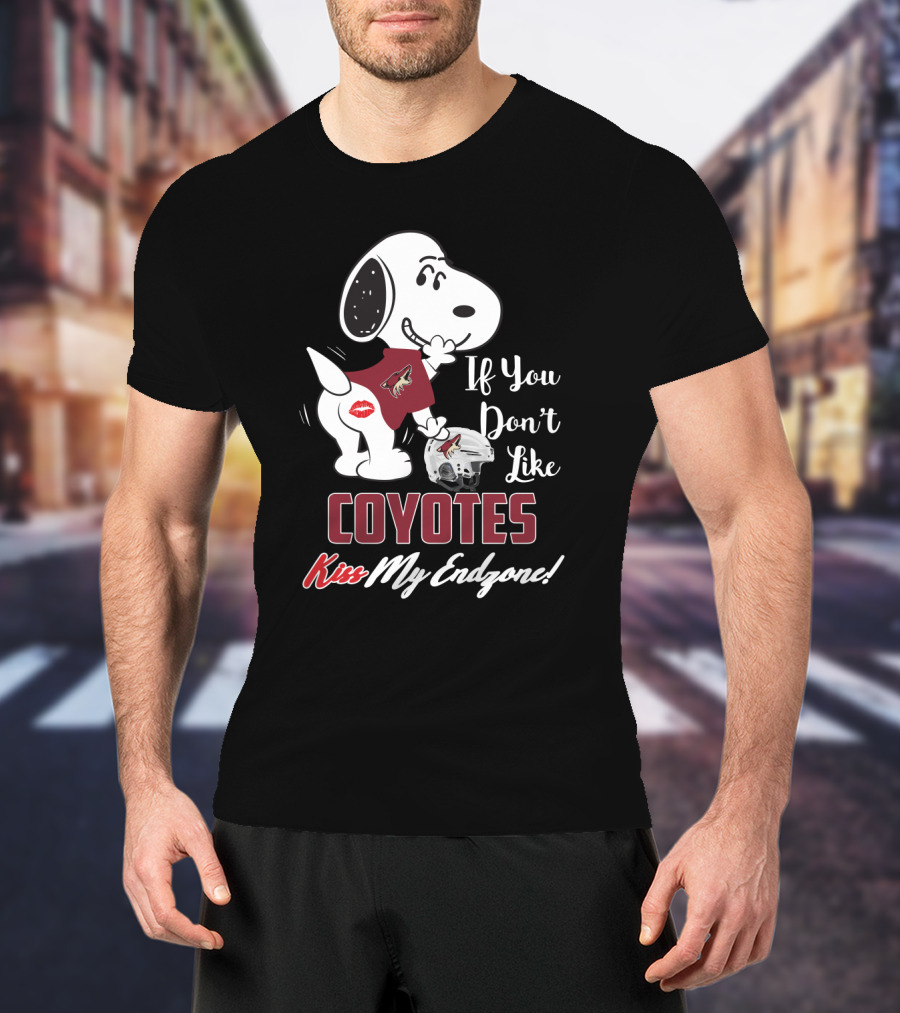 If You Don't Like Coyotes Kiss My Endzone Snoopy Arizona Coyotes Fans T-Shirt