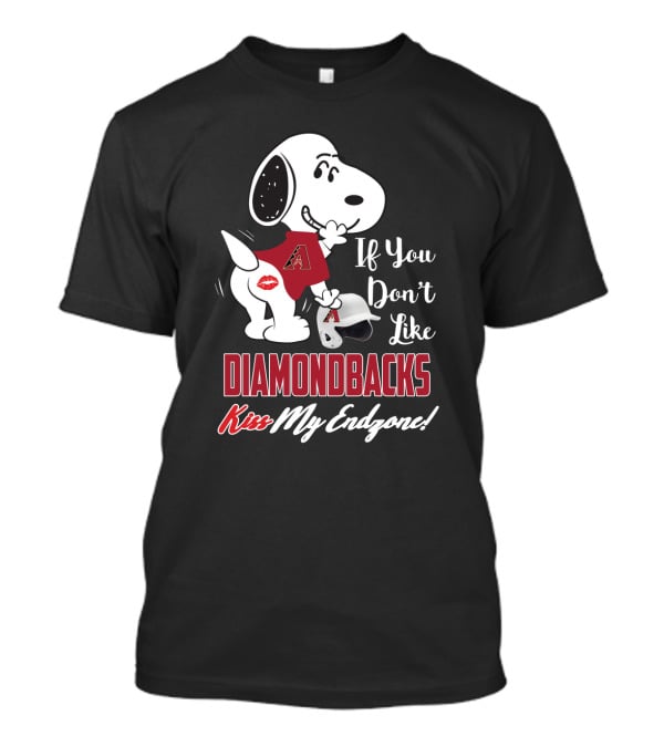 Snoopy If You Don't Like Diamondbacks Kiss My Endzone T-Shirt