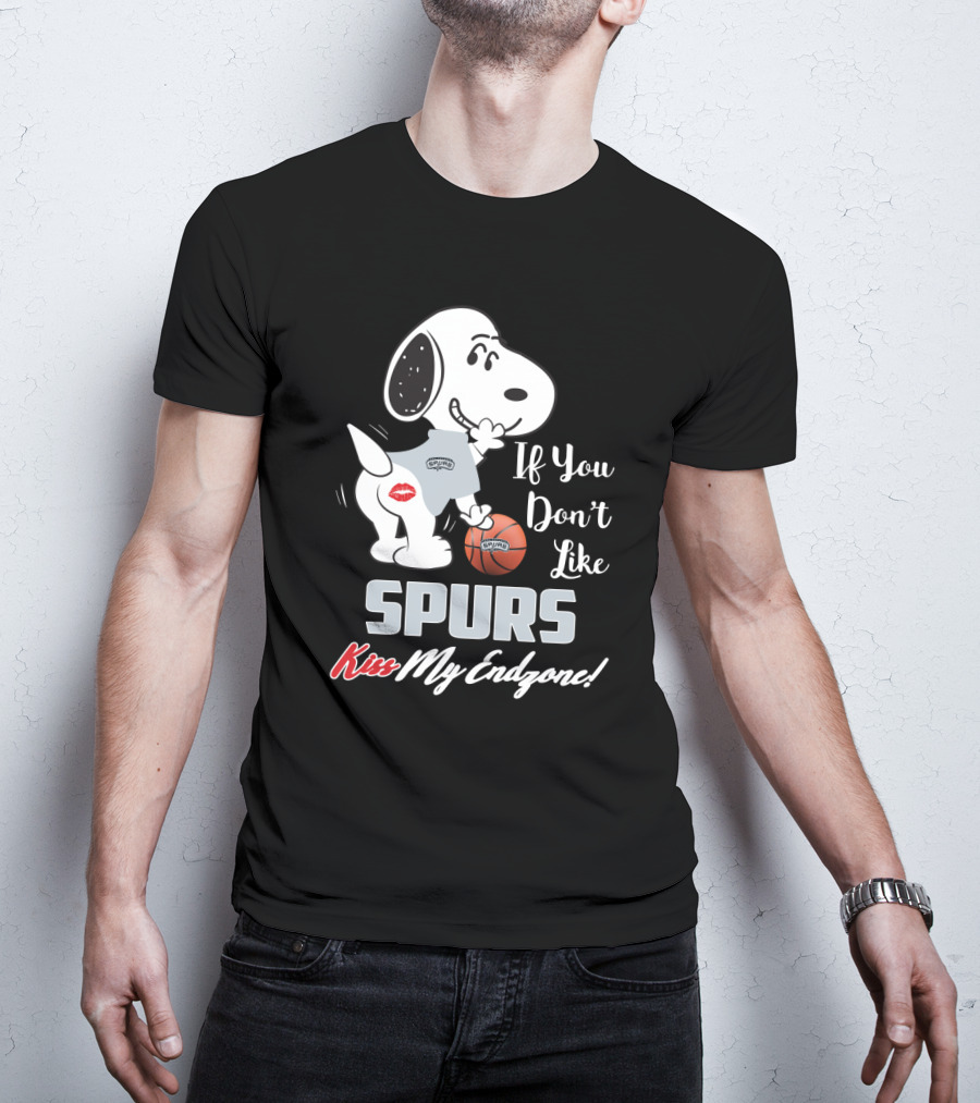 Snoopy If You Don’t Like Spurs Kiss My Endzone San Antonio Spurs Fans T-Shirt