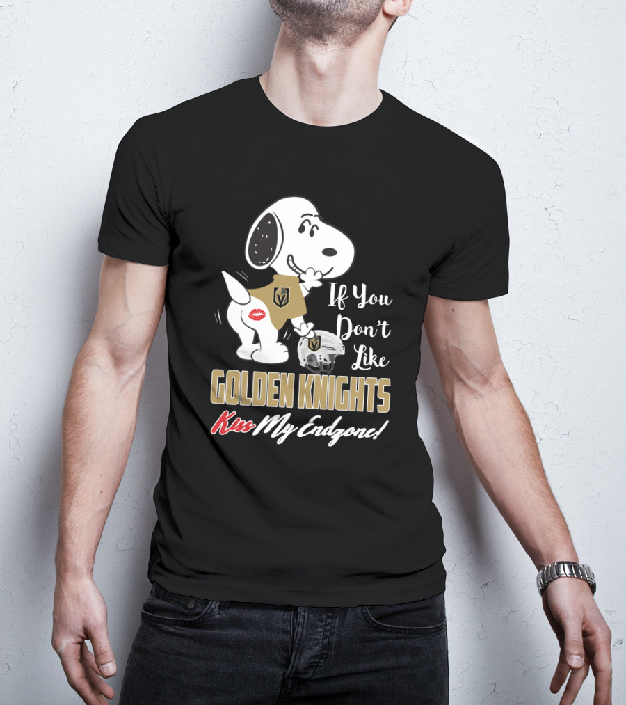 Snoopy If You Don't Like Golden Knights Kiss My Endzone T-Shirt