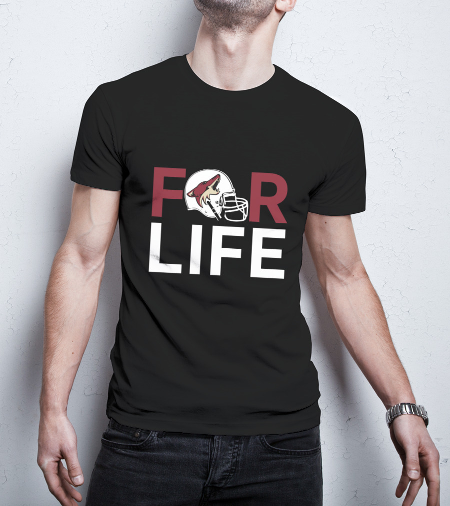 Arizona Coyotes For Life Football Helmet T-Shirt