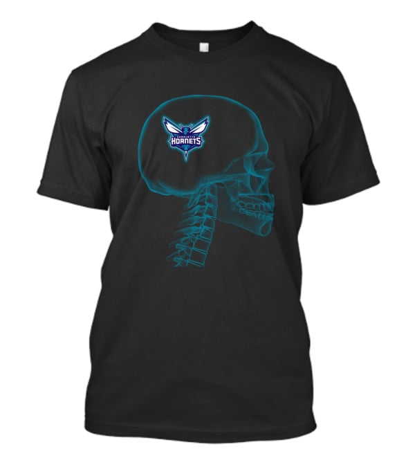 Charlotte Hornets Brain Logo Halloween X-Ray T-Shirt