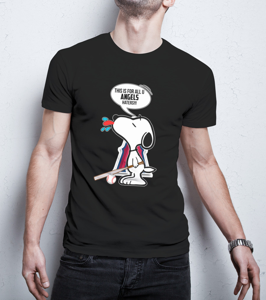 Snoopy Showcases Los Angeles Angels Pride For Haters T-Shirt