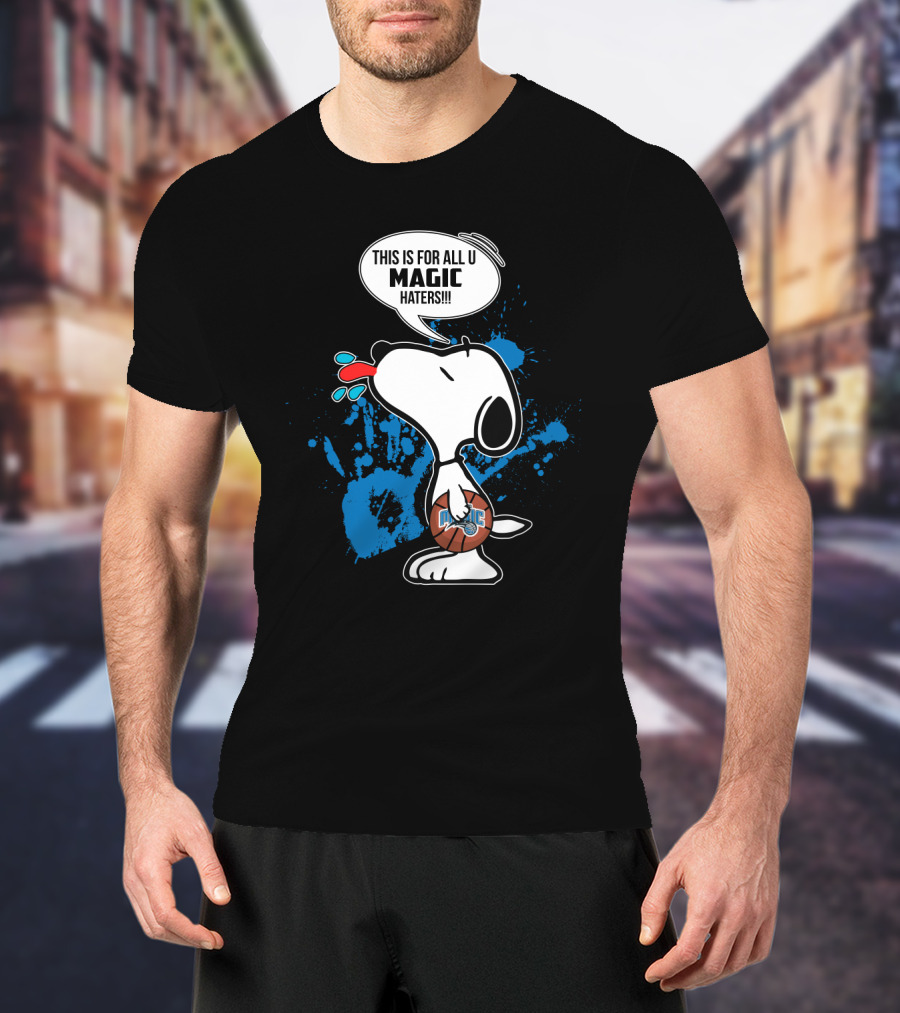 Snoopy Magic Haters Speech Bubble Basketball Orlando Fan T-Shirt